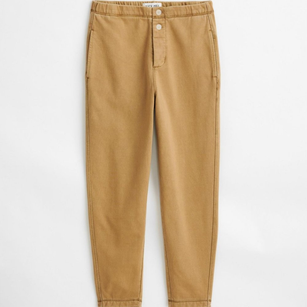 NWT Alex Mill Davie Fleece Pants XS Warm Khaki